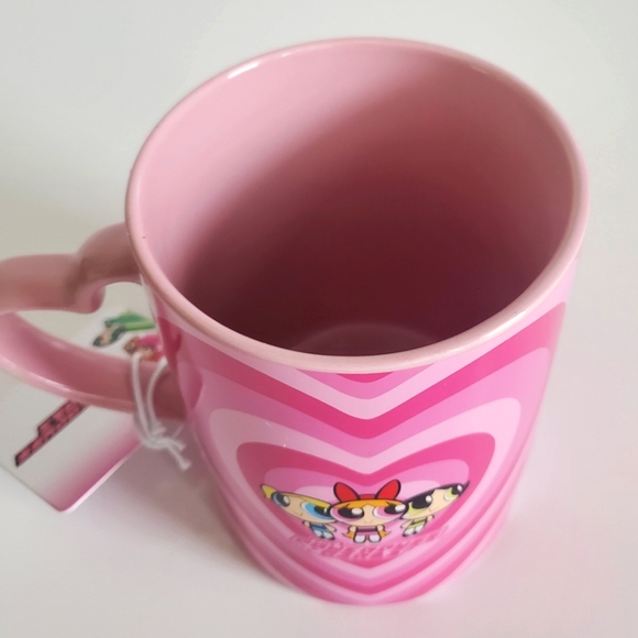 Powerpuff Girls Heart Mug Cartoon Pink Coffee Mug Cup Jumbo NWT - Picture 12 of 13